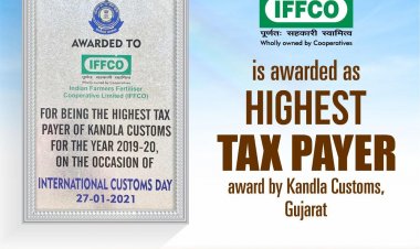 IFFCO gets highest tax payer award