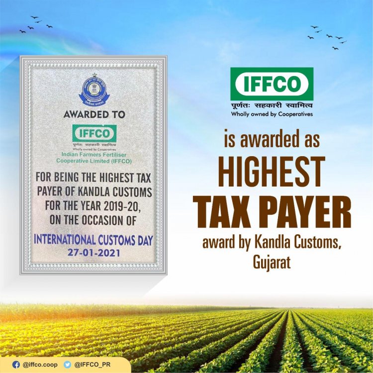 IFFCO gets highest tax payer award