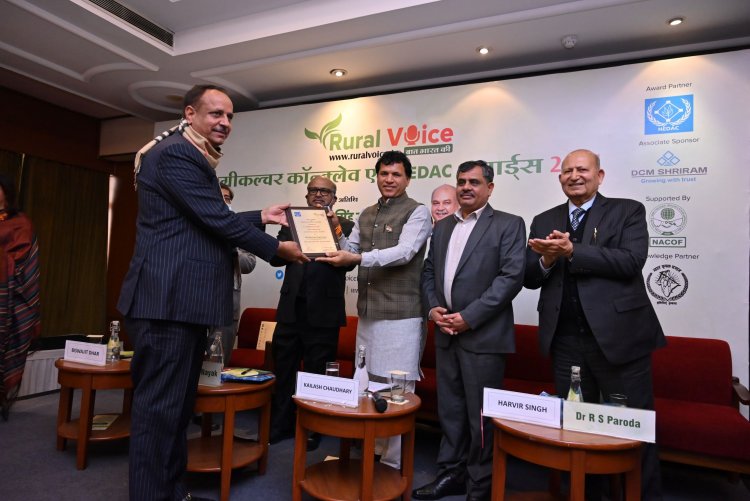 Inaugural NEDAC–Rural Voice award for BS Redhu