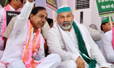 Telangana CM KCR gets Rakesh Tikait’s support against Centre on paddy procurement issue