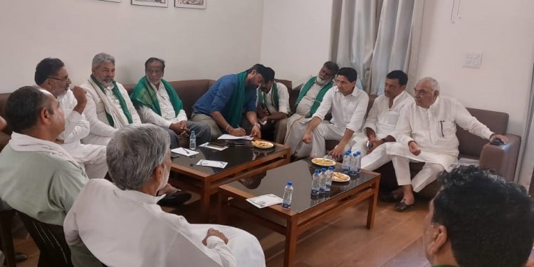 Bhupinder Singh Hooda meets farmer organizations before Congress Chintan Shivir