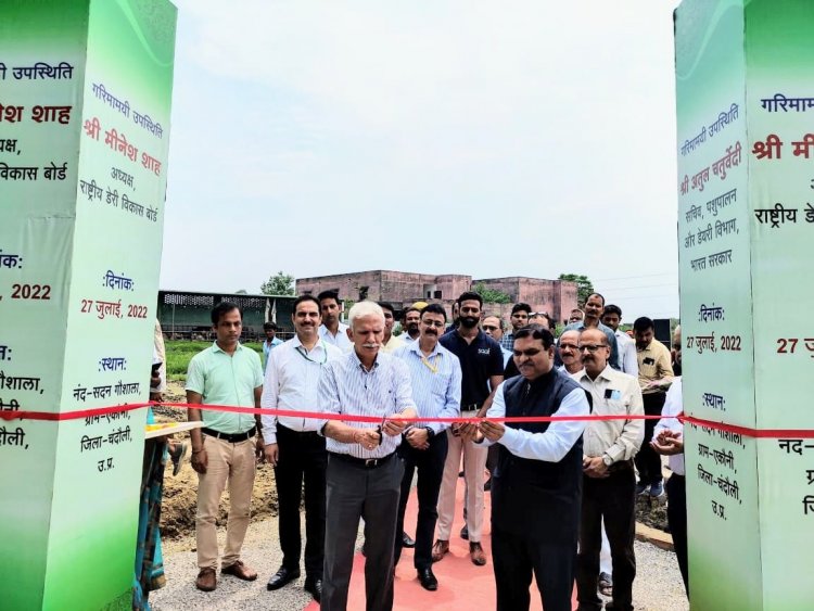 Under NDDB’s guidance, household biogas supply project begins in Chandauli; 120 households connected with grid network