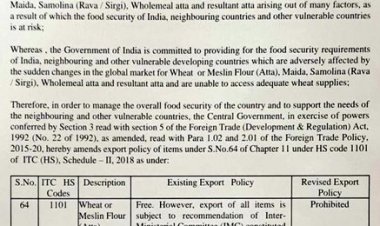 Govt prohibits wheat flour export