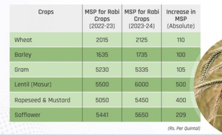 MSP for Rabi crops up by Rs 100-500; wheat MSP up by Rs 110 per quintal