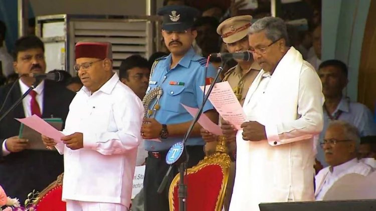 Cong strives to strike caste balance in new K'taka govt, Siddaramaiah sworn as CM