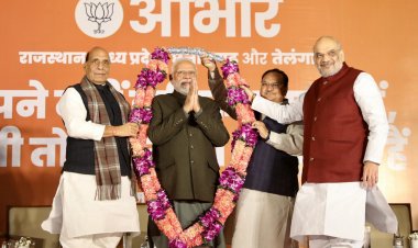 Assembly polls: BJP wins 3 out of 4 states, Congress to form government in Telangana