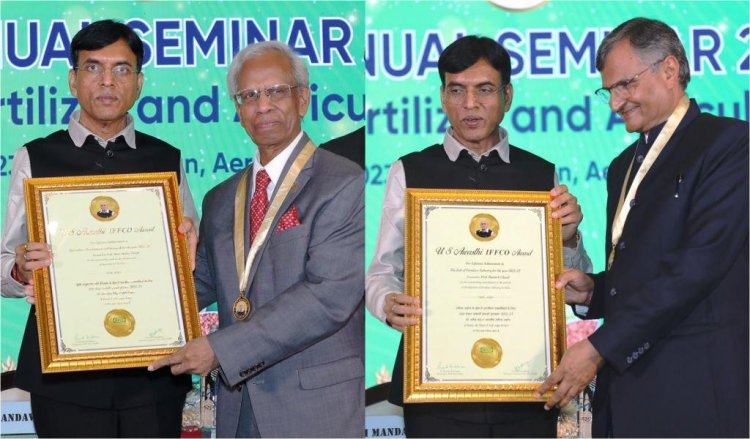 Prof. Ramesh Chand and Prof. Ram Badan Singh gets FAI's US Awasthi IFFCO Award