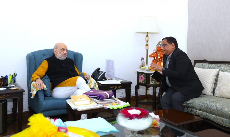 IFFCO MD Kirit Kumar J Patel Meets Amit Shah, Highlights Global Expansion of Nano Fertilisers and Cooperative Vision