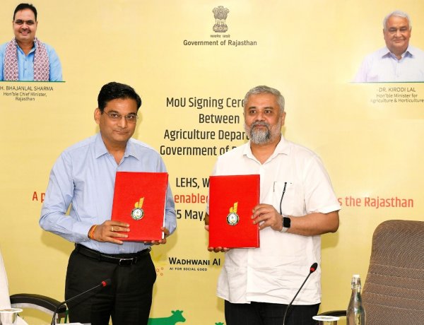 Rajasthan Signs MoU With Wadhwani AI to Promote AI-Based Agricultural Services