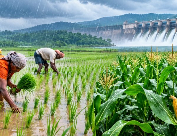 Kharif Sowing Trails Last Year by 18 Lakh Hectares; Rainfall 11 Percent Below Normal, Reservoirs Also Under Pressure