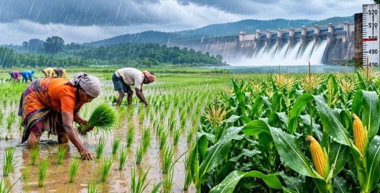 Kharif Sowing Trails Last Year by 18 Lakh Hectares; Rainfall 11 Percent Below Normal, Reservoirs Also Under Pressure